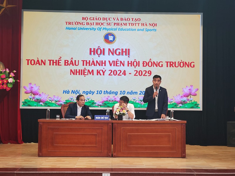 Hội nghị bầu thành viên Hội đồng trường nhiệm kỳ 2024 - 2029